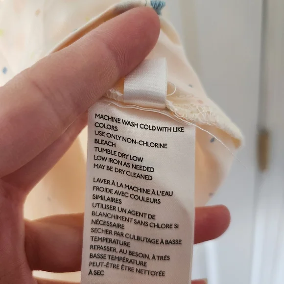 Free People Light Polka Dot Long Sleeve Button Down Shirt Blouse - Sz XS - Picture 4 of 7